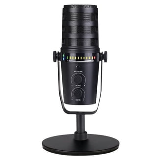 TONOR USB/XLR Microfoon, Dynamic Studio PC Mic van Broadcast-kwaliteit met Bureaustandaard voor Podcasting Opname Gaming Muziek Streaming Zingen Voice-Over Ruisonderdrukking, met 3,5 mm Jack, TD520