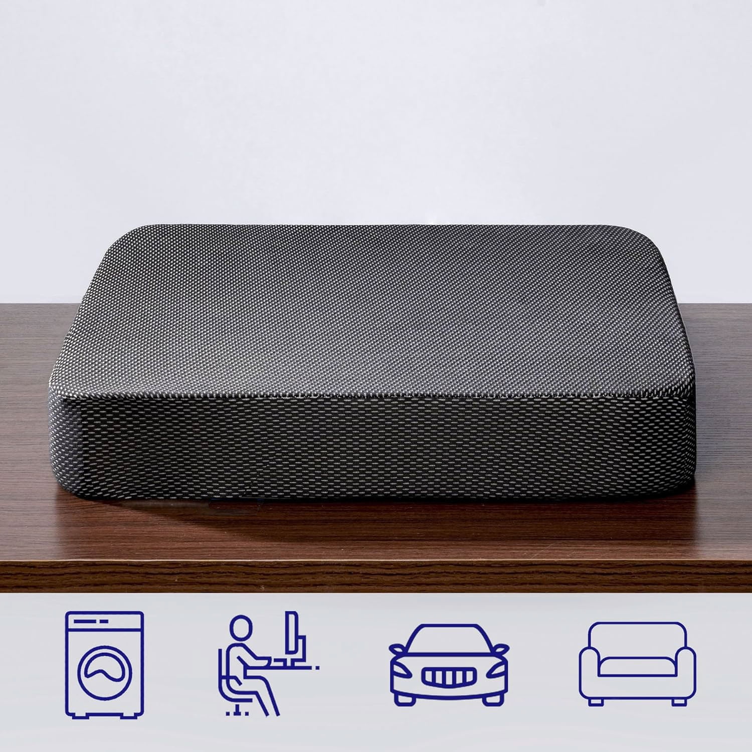Pressure Sore and Tailbone Pain Relief Memory Foam Wheelchair Seat Cushion for Wheelchair Office Chair