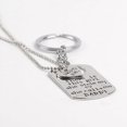 thumbnail image 4 of Father's Day Jewelry Love Heart Daughter Father Letter Printed Keychain Necklace, 4 of 8