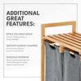 thumbnail image 3 of ToiletTree Products Dual Laundry Hamper with Shelf Bamboo Laundry Basket Organizer, 3 of 8