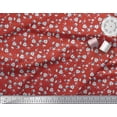 thumbnail image 3 of Soimoi polyester Crepe Fabric Leaves & Magnolia Floral Printed Fabric 1 Yard 52 Inch Wide, 3 of 5