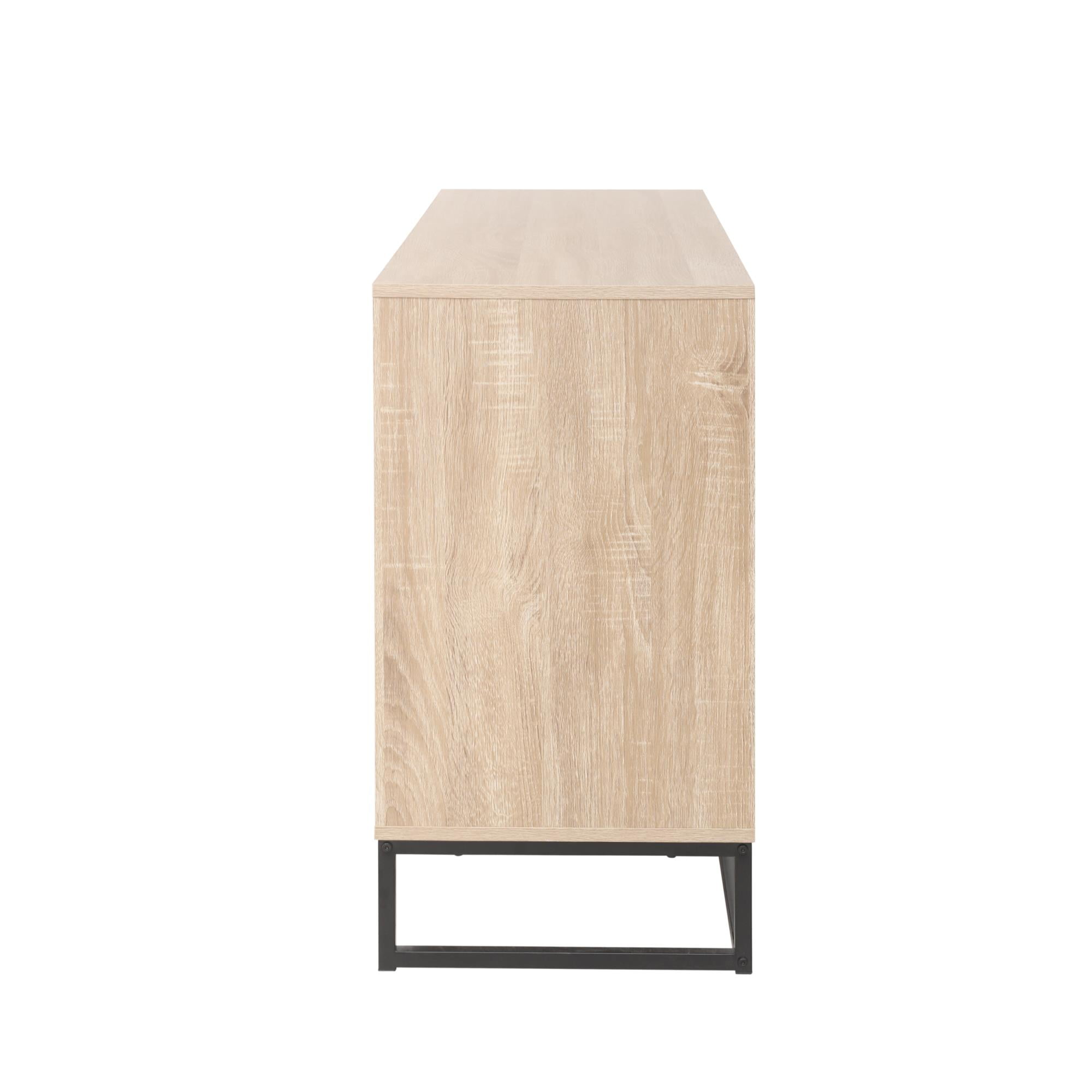 Spaco Accent Storage Cabinet, 3 Door Sideboard Cabinet for Living Room, Bedroom, Dining Room, Study, Natural Spaco Accent Storage Cabinet, 3 Door Sideboard Cabinet for Living Room, Bedroom, Dining Room, Study, Natural
