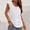 White womens tank tops, variant on Wycnly Womens Tank Tops Casual Solid Button Down Loose Fit Cotton Linen Vest Tops Summer Fashion Plain Round Neck Sleeveless Shirts Blouse White XXL