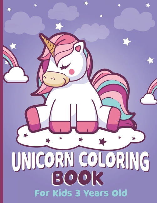 Unicorn Coloring A4 Sheet Book Stickers Pencils Reusable Coloring Activity 
