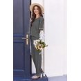 thumbnail image 4 of EKOUAER Lounge Sets for Women Waffle Knit Womens Pajama Sets 2 Piece Pjs Sets with Pockets Short Sleeve Top Long Pant, 4 of 6