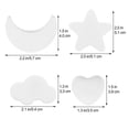 thumbnail image 2 of KONTONTY 4 Pcs Children Wardrobe Handles Rubber White Heart Cloud Moon Star for Furniture, 2 of 8