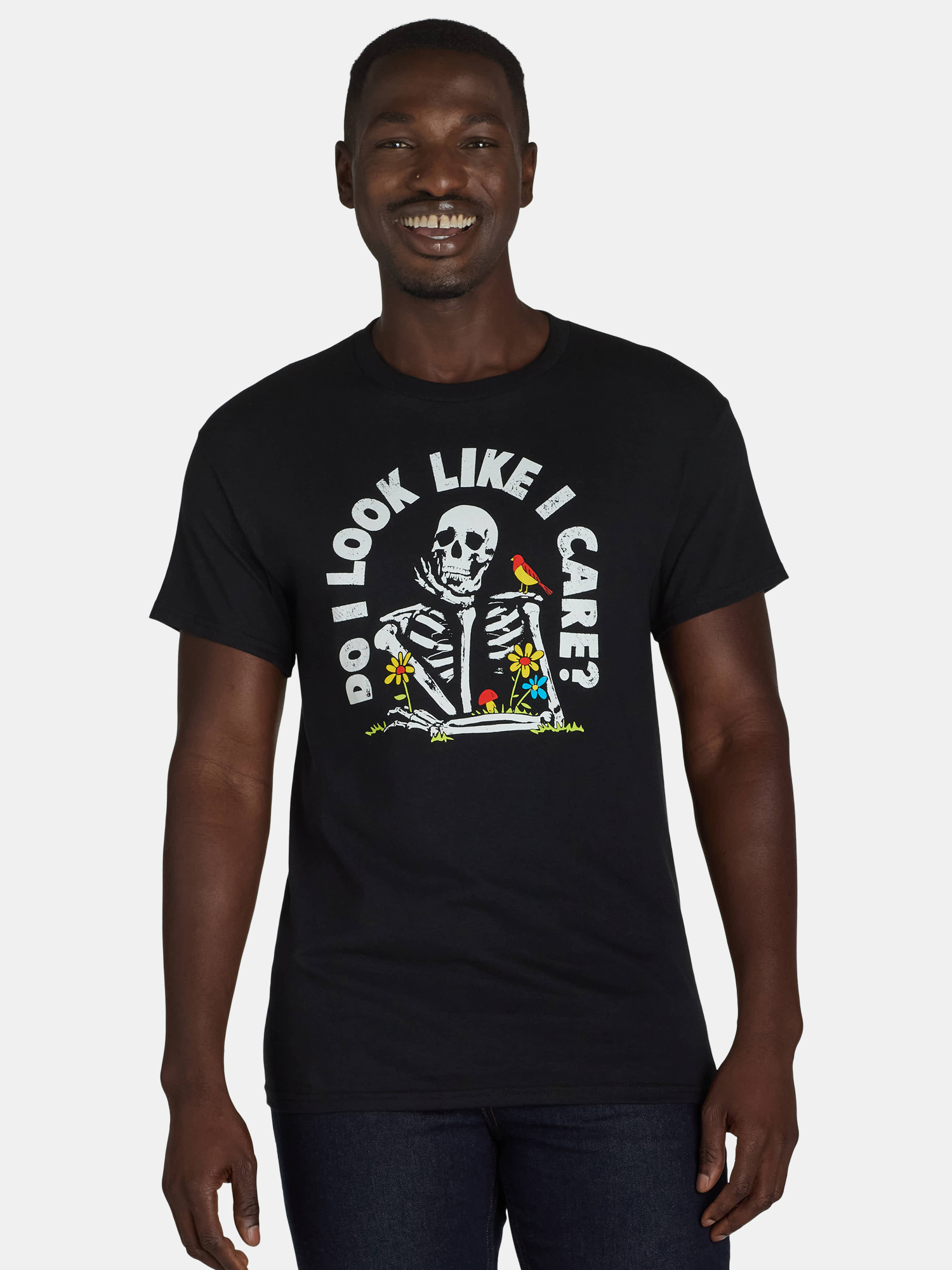 Humor Men's and Big Men's Meh Cat Graphic Tee with Short Sleeves