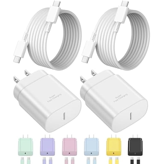 Eryueer 10ft Type C Charger Fast Charging USB C Charger Block 25W Super Fast Charger White