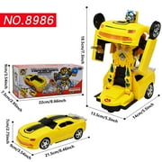 Lekihaqq 1 Packs Smart Remote Control Transforming Robot Car, Auto Convertible Toy Vehicle, Interactive RC Action Figure, STEM Learning Gift for , Collectible Robotic Car