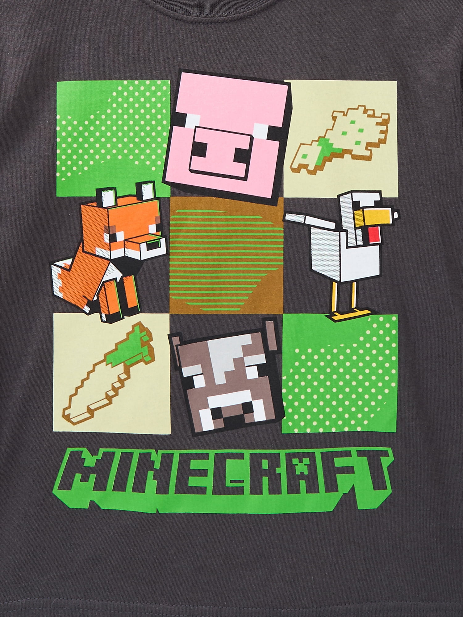 Minecraft Boys Cotton Graphic Tee with Short Sleeves, 2-Pack, Sizes XS-XXL