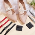 thumbnail image 5 of 4 Colors Leather Shoe Strap Detachable Ankle Straps High Heel Straps Elastic Shoe Strap Adjustable Shoes Belt Anti-Loose Straps with Buckle, 5 of 6
