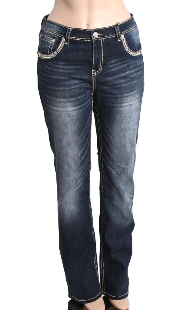 Grace in LA Denim Jeans Womens Bootcut Plus Medium Wash PS3158 ...