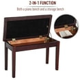 thumbnail image 4 of HomCom Birchwood Tufted Bench, Brown, 4 of 8