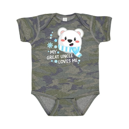 

Inktastic My Great Uncle Loves Me- Polar Bear Gift Baby Boy or Baby Girl Bodysuit