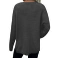 thumbnail image 3 of Innerwin Knitted Sweaters Long Sleeve Women Sweater Work V Neck Knitwear Pullover Dark Gray XL, 3 of 4