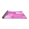 thumbnail image 2 of Ahgly Company Indoor Square Patchwork Purple Transitional Area Rugs, 6' Square, 2 of 4