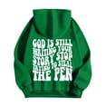 thumbnail image 3 of BAODANN God Is Still Writing Your Story Women's Letter Graphic Hoodies Athletic Hoodies for Women Womens Hoodies Women Zip up Sweatshirts Hooded Sweat Shirt for Women Woman Zip up Hoodie, 3 of 4