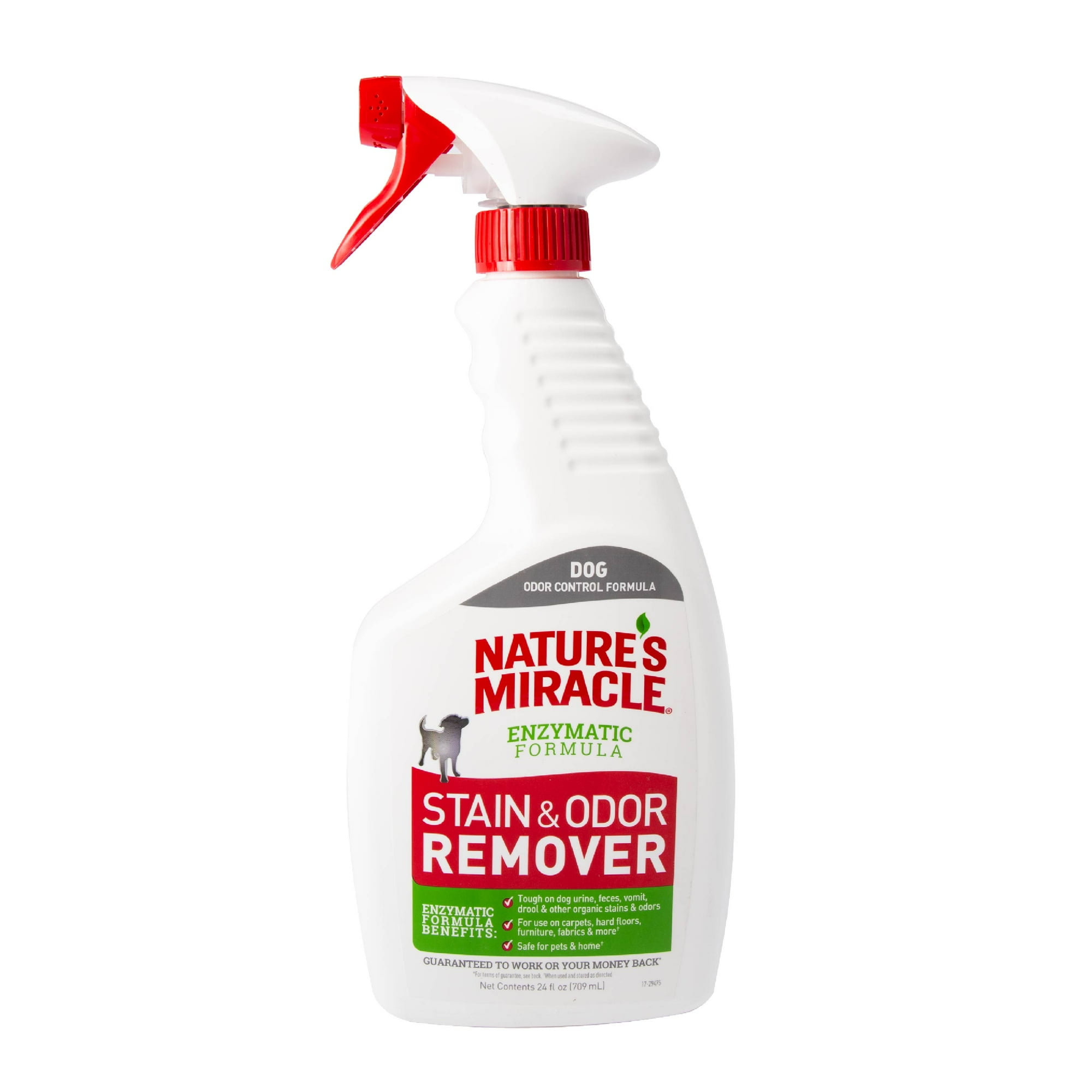 Nature's Miracle Dog Stain and Odor Remover for Carpet, Hard Floors, Fabric and Furniture, 24 fl oz.