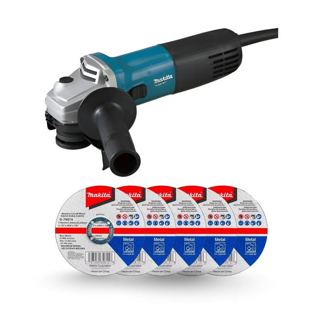 Mini Esmeriladora Makita 720w 4-1/2 115mm + 5 Discos Corte