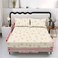 thumbnail image 2 of COEQINE Queen Sheet Set Soft Fade Resistant 3 Pieces Bed Sheets Set All Around Elastic Fitted Bedsheet & Pillowcases Home Decor for Queen Size Bed, Easter Bunny Carrot Beige, 2 of 5