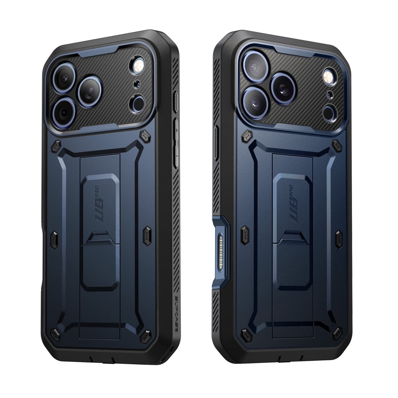 SUPCASE Unicorn Beetle Pro for iPhone 17 Pro Max 6.9" 2025 Case with Screen Protector, [Built-in Stand & Camera Control Button & Belt-Clip] [Military-Grade Protection] Full Body Phone Cover, Azure