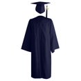 thumbnail image 6 of UJNDER Adult Unisex Graduation Gown Set College and High School Robe with Cap and Tassel for Women Navy 42, 6 of 9