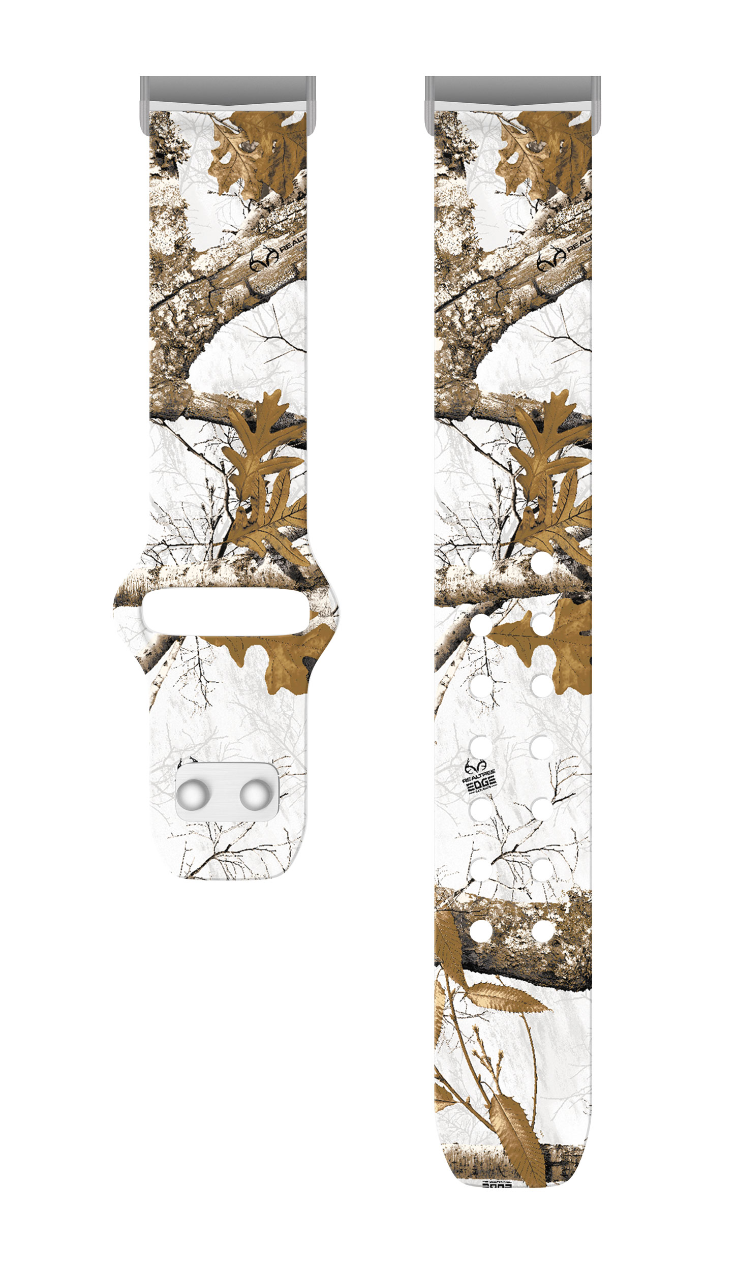 Realtree Edge HD Unisex Watch Band for FitBit Versa 3 & Sense - 20mm Short Snow by Affinity Bands