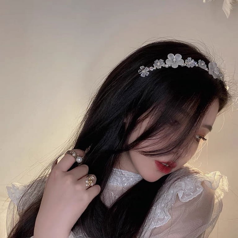 Gold Silver Headband Shiny Rhinestone Flower/Heart/Bow  display picture 3