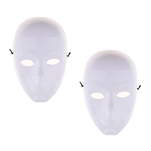 2 piezas de bricolaje sin pintar máscara blanca en blanco máscara de disfraces máscaras Sunnimix Máscara facial sin pintar