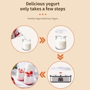 Probiotic Yogurt Maker, Probiotic Yogurt Maker with Adjustable Temperature & Time Control,Ultimate Yogurt Maker with 8 Pcs Glass Jars, Automatic Digital Yoghurt Maker Machine