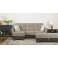 thumbnail image 2 of Ottomanson Origins Air Modern Convertible L-Shaped Sectional Sofa, Beige Chenille, 2 of 5