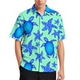 thumbnail image 3 of Blusas hawaianas con estampado 3D de tortugas marinas, camisas de playa con estampado 3D de estrellas de mar y animales para hombre, ropa de vacaciones, camisetas Y2k para hombre, 3 of 5