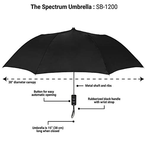 StrombergBrandThe Spectrum Umbrella-Most Popular Style-Automatic Open Compact White 