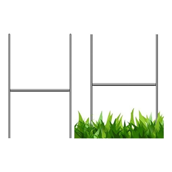100 Pkg Yard Stakes - H Frame Wire Sign Stakes 12x9 Inch - 12'' Tall, 9'' Wide - for Corrugated Plastic Signs - Durable Metal Yard Signs Holders