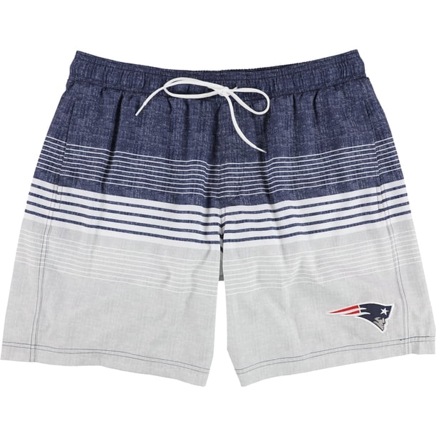 G-III Sports Mens New England Patriots Swim Bottom Trunks, pat, L