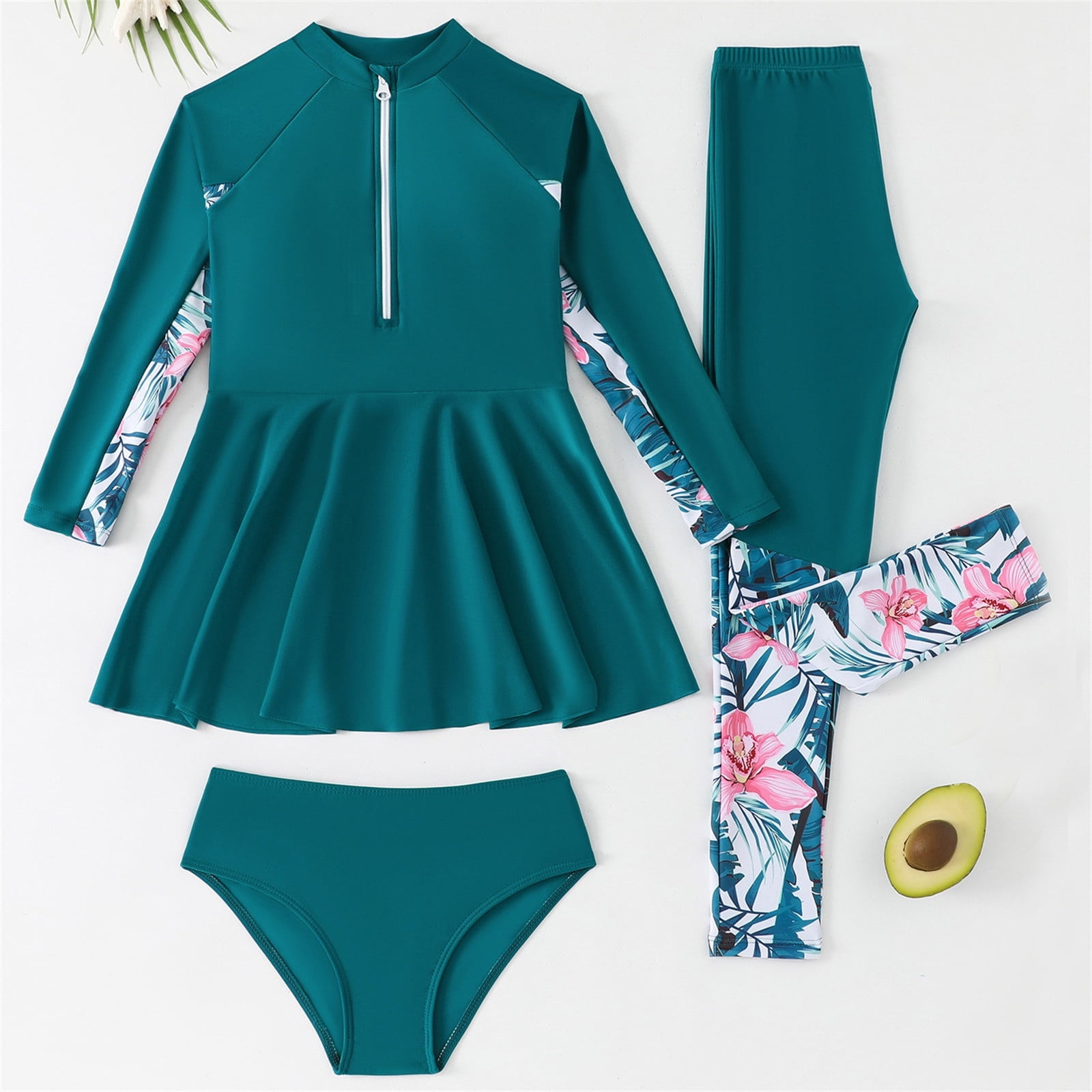 Kids Long Sleeveswim Top Girl Swimsuit Bathing Suits Kids Swim Shorts