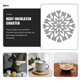 thumbnail image 3 of Mobutofu Felt Snowflake Coaster Grey for Dining Table Insulating 12Pcs 3.93X3.93X0.08in, 3 of 8
