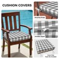 thumbnail image 3 of Outdoor Patio Cushion Covers 4 Pack Gray Buffalo Check Plaid Patio Chair Cushion Covers with Ties and Zipper Farmhouse Style Waterproof Outdoor Seat Cushion Covers for Patio Furniture 24"x24", 3 of 9