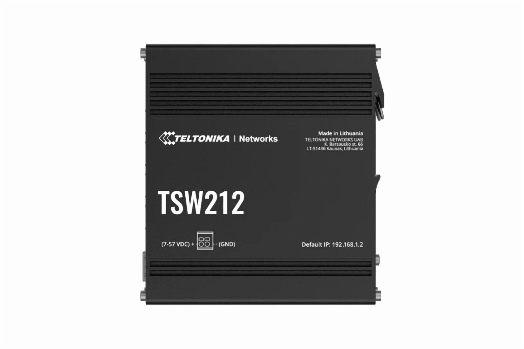 Teltonika TSW212000000 12-Port Gigabit Network Switch - Industrial Managed Switch with PoE Support, VLAN, QoS, and High-Speed Ethernet for Professional Networking