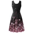 thumbnail image 5 of Vestido estampado de cuello redondo sin mangas cómodo de verano informal de moda para mujer Pompotops  ghjkhdj4849, 5 of 5