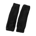 thumbnail image 2 of sunsanly 1 Pair Fall Winter Gloves Half Fingers Knitted Faux Fur High Elasticity Non-slip Arm Warmers Pure Color Arm Sleeves Keep Warm Windproof Cycling Arm Covers, 2 of 8