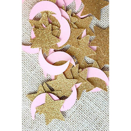 Twinkle Twinkle Little Star Party Decoration.  Ships in 1-3 Business Days.  Moon and Stars Confetti 50CT