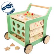 Small Foot Wooden Toys - "Move It!" Premium Pastel Wooden Baby Walker Playcenter