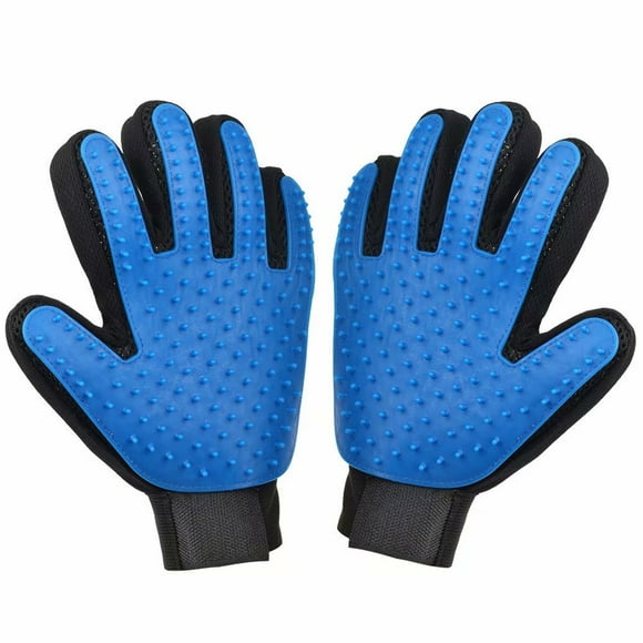 Gants de Toilettage pour Animaux, Gants de Brosse Doux - Gant Efficace pour Enlever les Poils d'Animaux - Design Amélioré à Cinq Doigts - Parfait pour Chien & Chat avec Fourrure Longue & Courte - 1 Paire