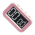 thumbnail image 1 of Maytalsory Stylish Table Clock Add Touch Of Elegance To Space Retractable Stand Electronic Led Clock Or Wall. Pink, 1 of 6