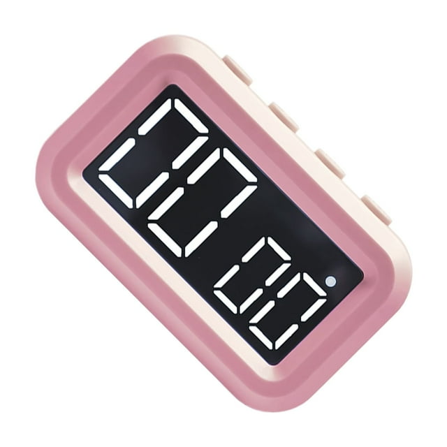 Maytalsory Stylish Table Clock Add Touch Of Elegance To Space Retractable Stand Electronic Led Clock Or Wall. Pink