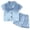 Blue, variant on 6M-13Y Teen Boys Girls Silk Satin Pajama Set Cute Soft Pajamas Toddler Kids Solid Color Short Sleeve Sleep Suit Baby Clothes Blue
