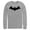 Athletic Heather, variant on Men's Batman Logo Classic  Long Sleeve Shirt Athletic Heather X Large