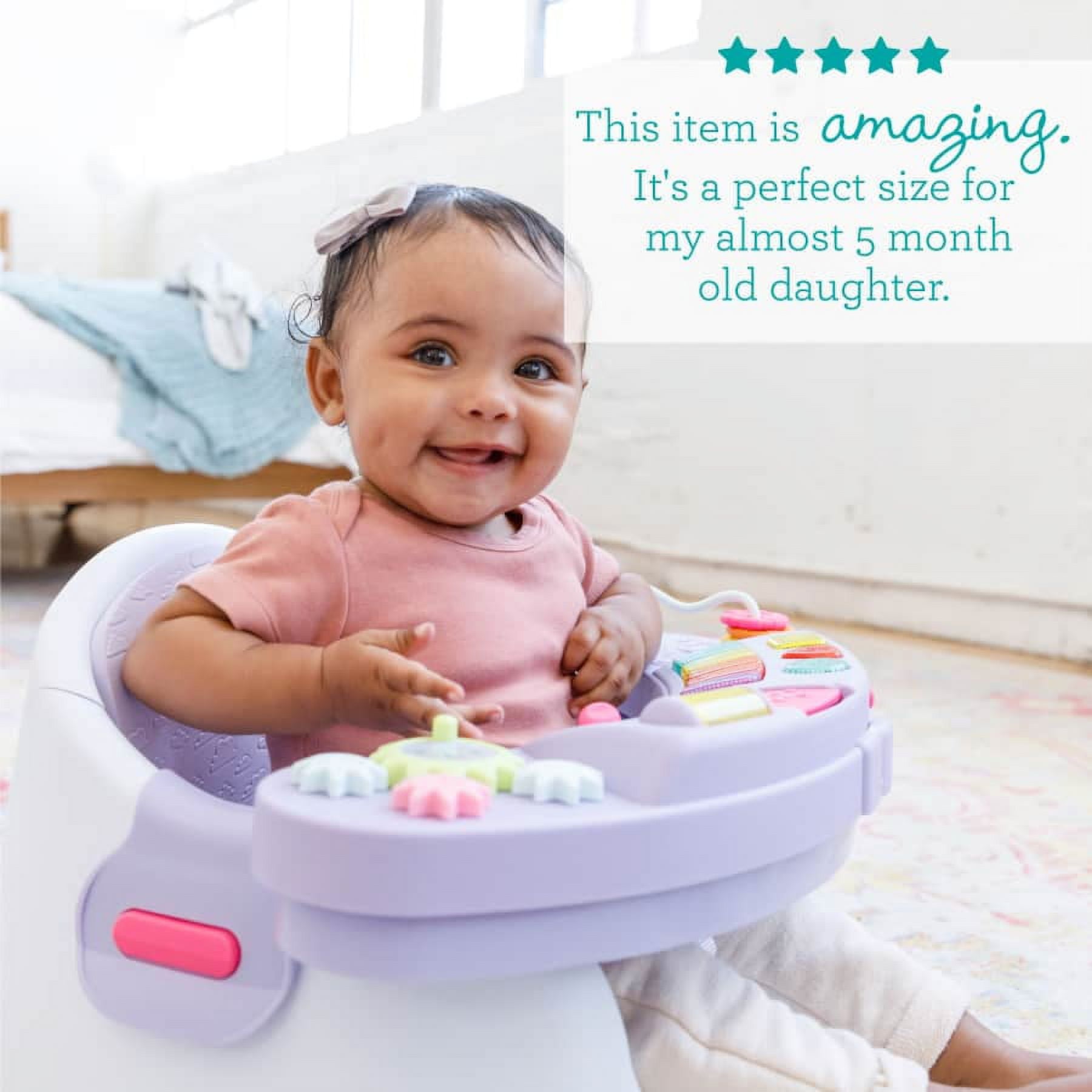 Infantino Music & Lights 3-in-1 Discovery Seat and Booster, 4-48 Months Unisex, Lavender