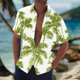 thumbnail image 1 of Blusa y camisa de manga corta con cuello vuelto Camisa casual para hombre Camisa de bolos vintage de manga corta Camisas de verano de playa cubana Camisa con botones Blusa para hombre Poliéster, 1 of 5